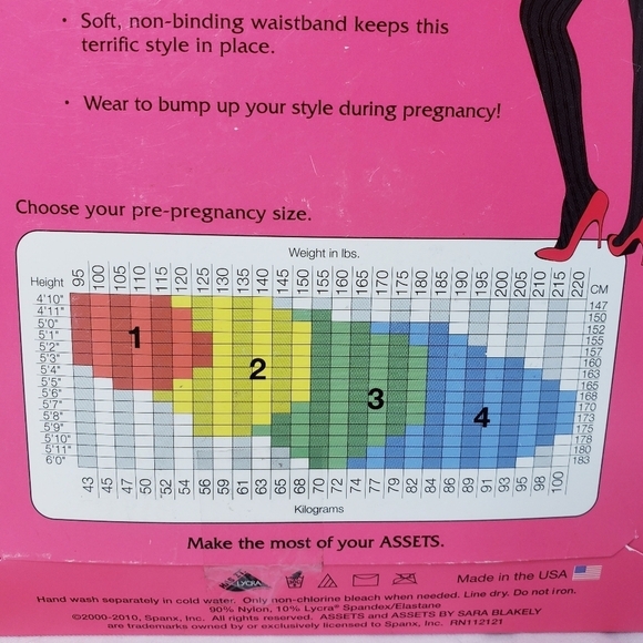 NWT Spanx Maternity Terrific Tights Black Stripe Opaque 1 - Picture 5 of 6